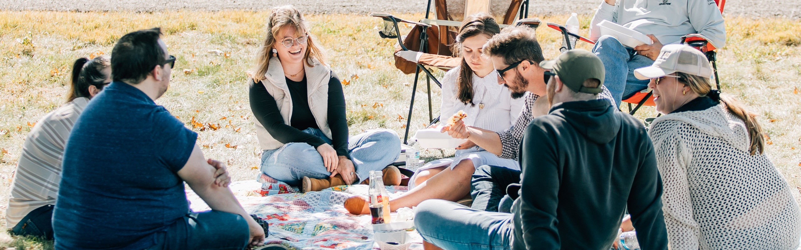 church community small group at an outdoor picnic