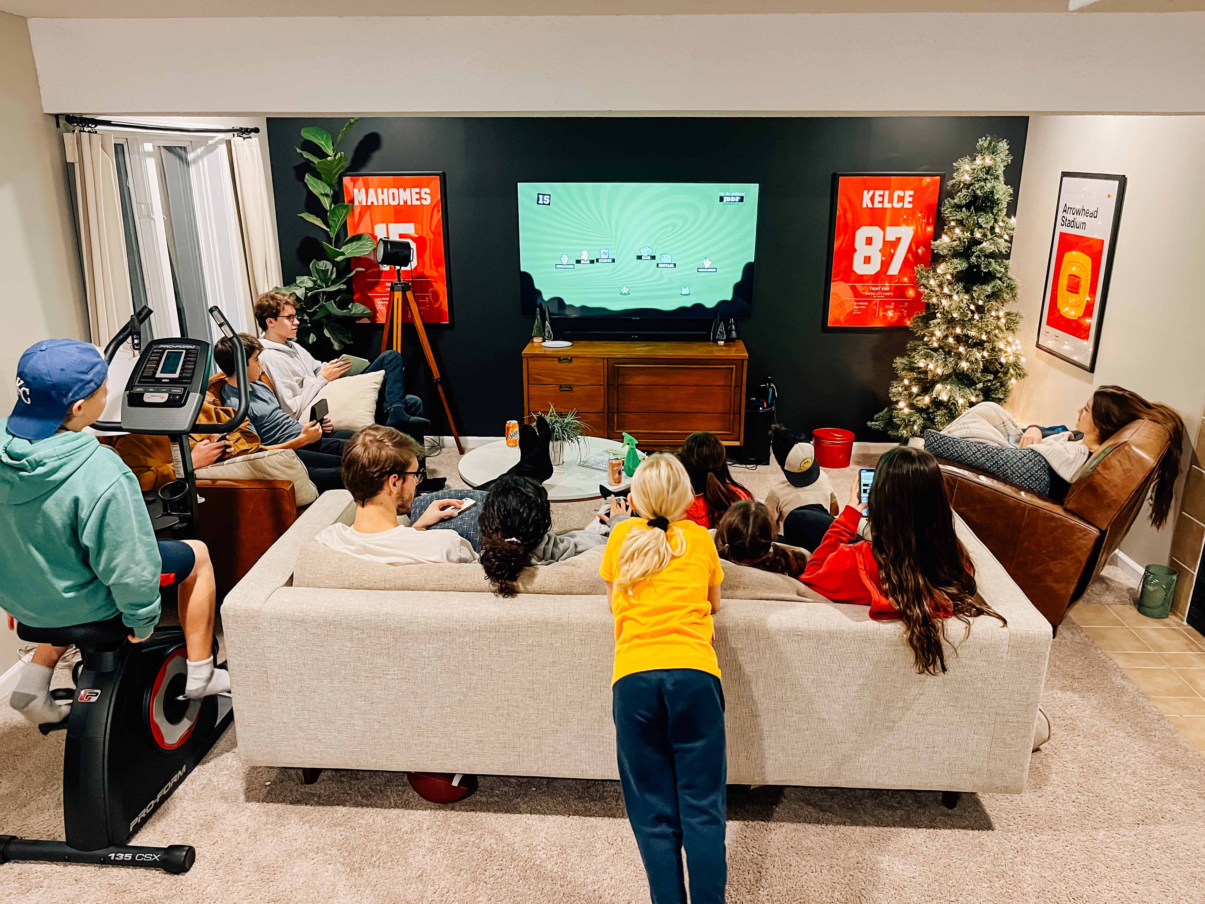 student youth group hanging out