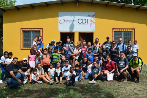 group of people on international missions trip overseas