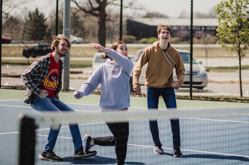 students having fun at church youth group in lee's summit, mo