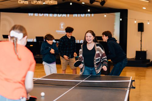 students having fun at youth group