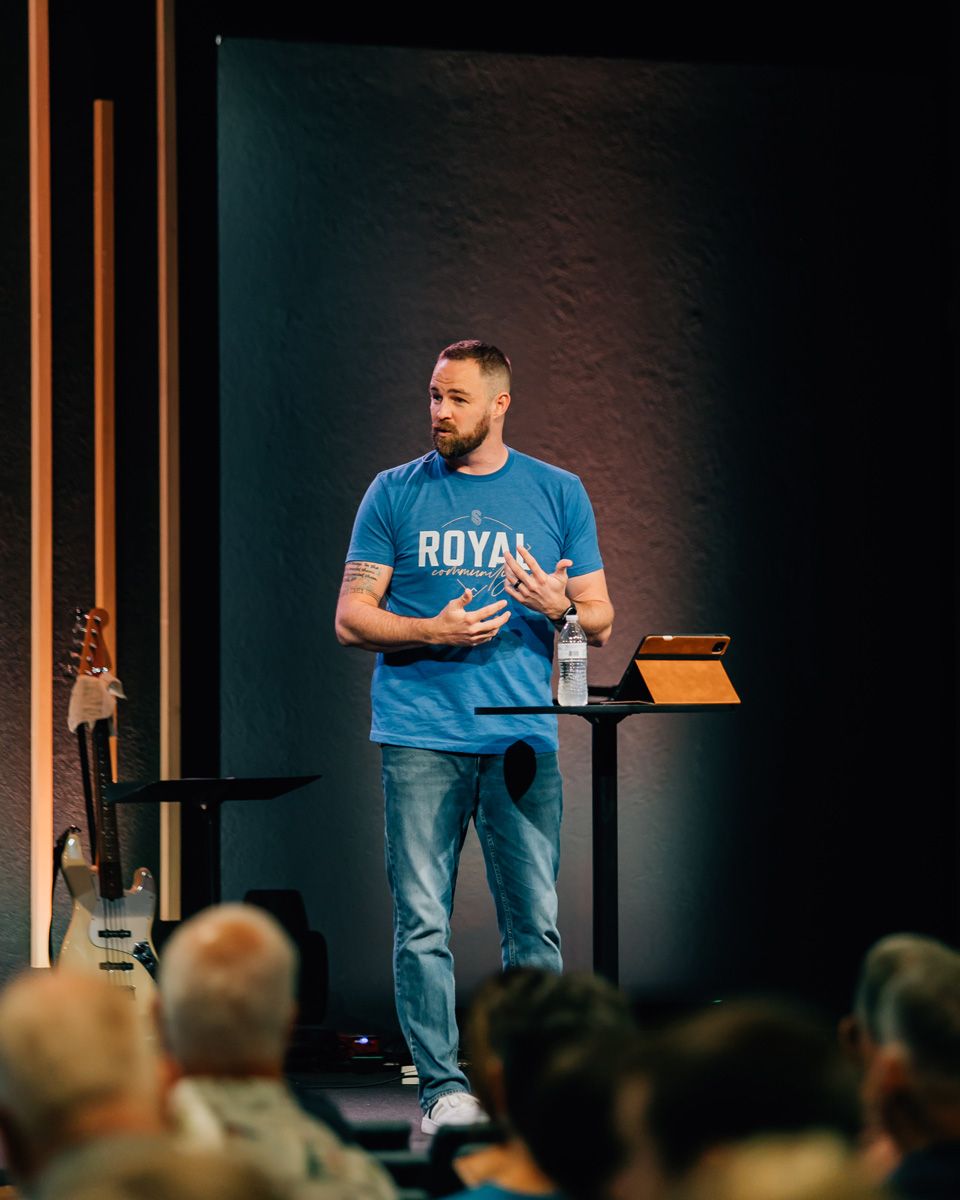 Pastor Speaking At Sunday Morning Church Service