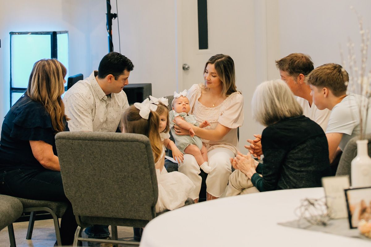 family at a sunday morning gathering