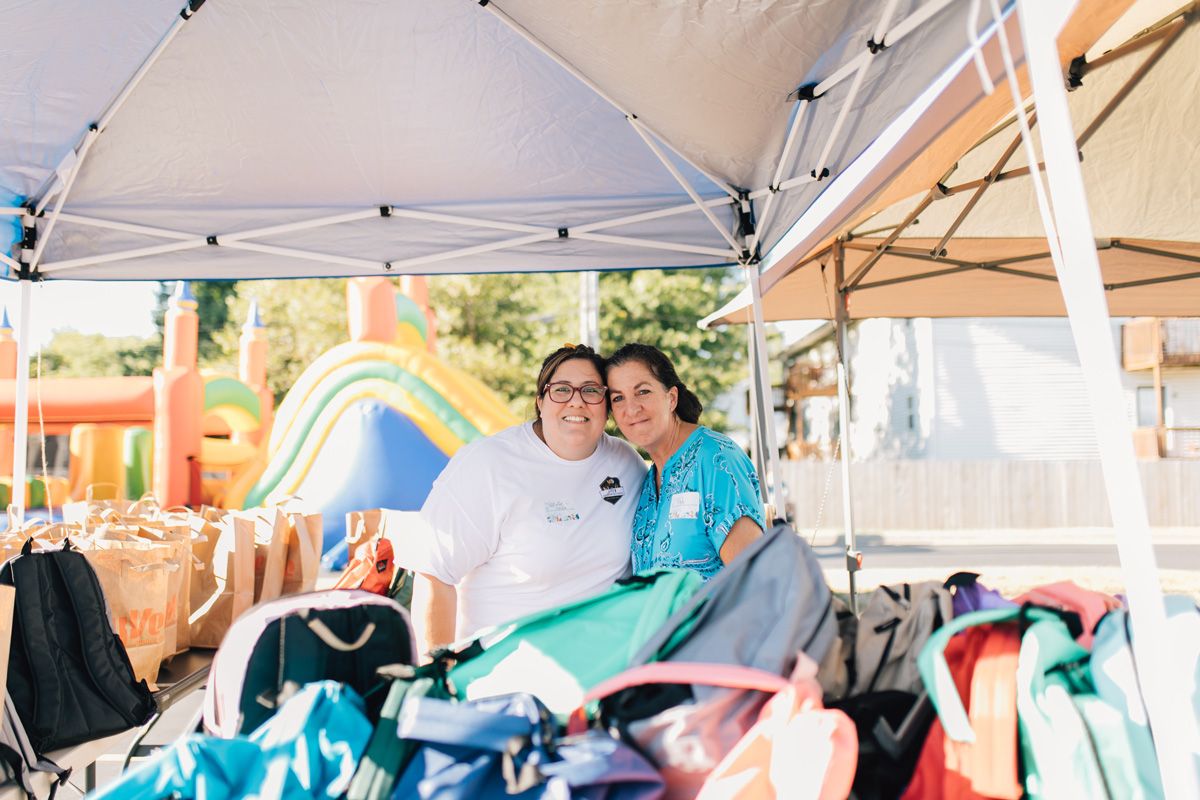 Volunteers At Back To School Bash