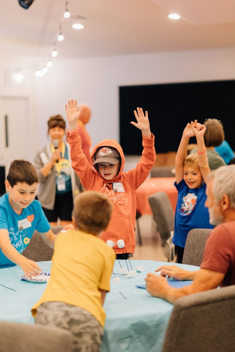 Kids Playing Games At VBS