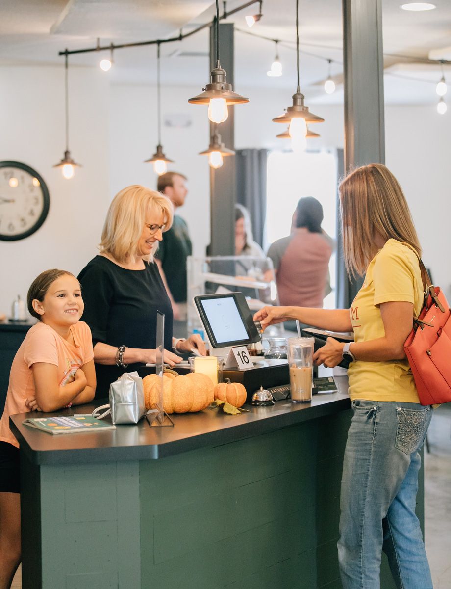 serving meals at community cafe
