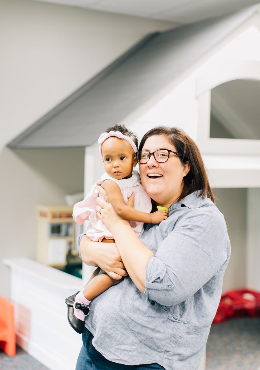 volunteer for sunday church service with childcare