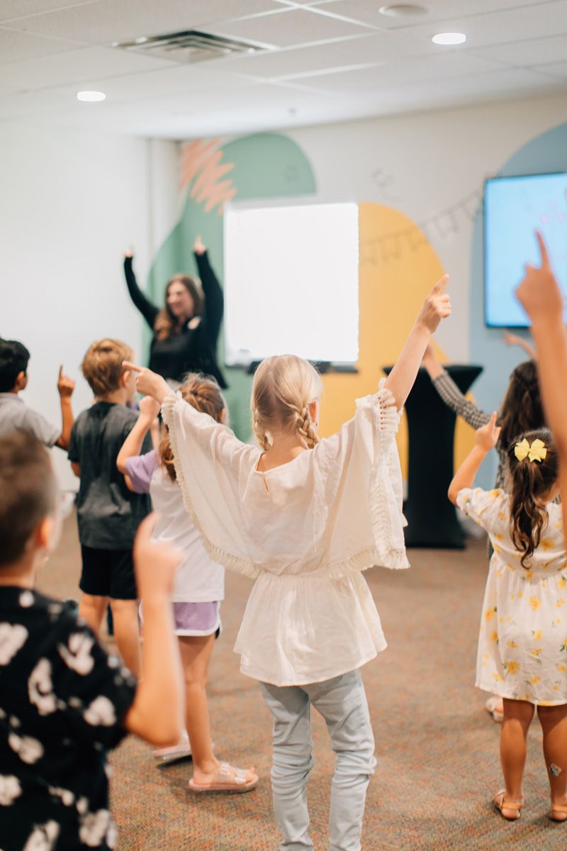 kids enjoying sunday school worship