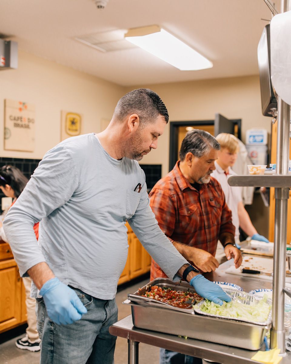 prepping meals together
