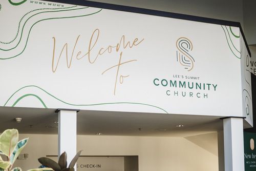 wall art showcasing Lee's Summit Community Church