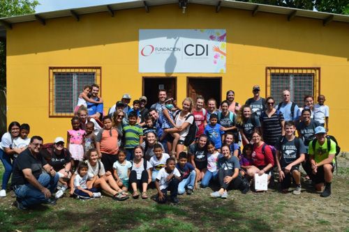 group of people on international missions trip overseas