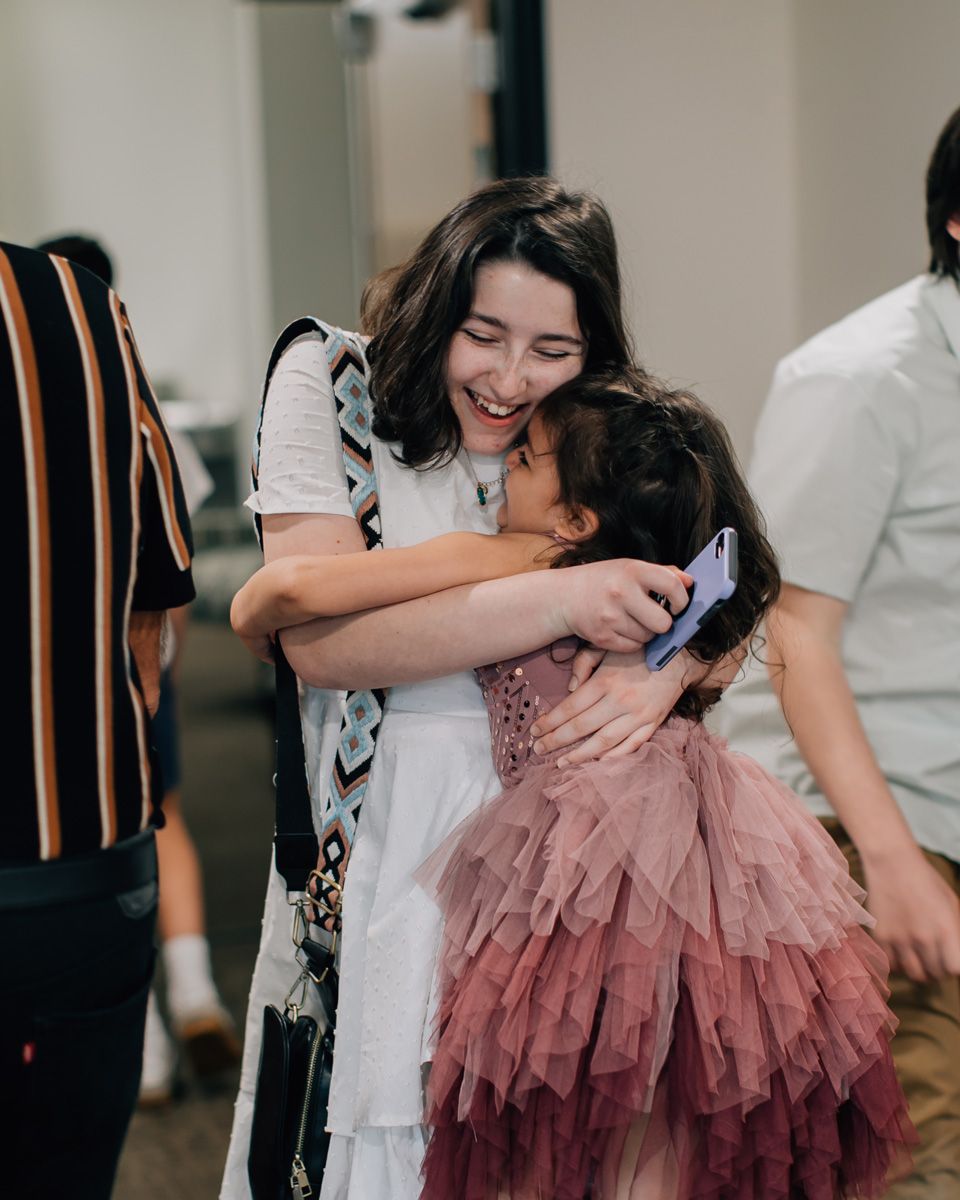 Friends At Easter Service